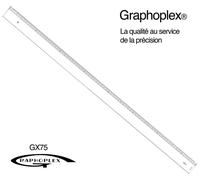 Generique Règle transparente 1 biseau + bosselage 75 cm