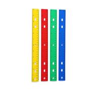 Règle transparente de 30,5 cm avec trou - Outil de mesure mathématique pour dessiner - Règle pour enfants