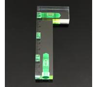 Règle transparente en forme de L avec ventouse magnétique pour une utilisation facile, outil de niveau en plastique ABS pour bricolage et industriel, 120 mm