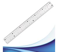 Règle transparente multifonctionnelle de 30 cm double échelle en cm et pouces. Indispensable pour le dessin technique au bureau scolaire des études techniques. Pour ingénieurs architectes géomètres