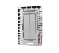 Règle transparente pour compas ECG, outil d'évaluation en 7 étapes pour l'analyse de la fréquence cardiaque et du rythme, référence étudiant et médecin (règle + porte-cartes )