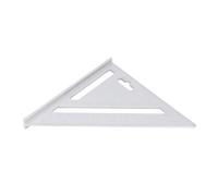 Règle Triangle 7 Pouces en Alliage d'Aluminium, Finition Noire Mate, Rigide et Antirouille - Échelle Précise, Multifonction pour Projets de Menuiserie (Métrique 16CM)