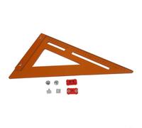 Règle Triangle Ajustable 2en1 pour Travaux du Bois - Équerre de Charpentier avec Guide de Perçage - Mesure Angulaire Précise pour Coupes et Assemblages - 32x32cm Bakélite Orange(220 * 380)