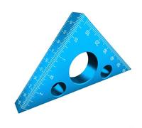 Règle Triangle pour bois pour aluminium Alliage 45 Degrés Règle(Blue) | Double Ã©chelle mÃ©trique et impÃ©riale, pour versatile projets internationaux, lecture pour facile cm et pouces