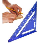 Règle triangulaire carrée de charpentier - Équerre de charpentier en aluminium | Règles métriques d'ingénieur - Outils de mesure de précision en métal pour le travail du bois, le dessin, l'ingénierie