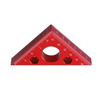 Règle triangulaire carrée de menuisier en alliage d'aluminium Règle de travail du bois 45 degrés Outil de mesure carré