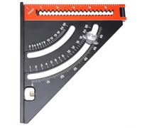 Règle triangulaire carrée pliable multifonction en alliage d'aluminium avec base magnétique et angle de positionnement réglable pour le travail du bois, outil de disposition extensible de 15,2 cm