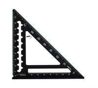 Règle triangulaire de 10,2 cm avec stabilité améliorée, outil essentiel pour la mesure de précision et l'écriture de lignes dans divers projets de bricolage (noir)