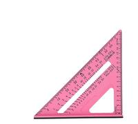 Règle triangulaire de menuiserie en plastique ABS durable pour marquage à angle droit de précision, 17,8 cm ou 30,5 cm, rose/jaune
