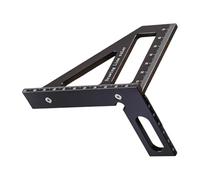 Règle triangulaire de menuisier carrée à 45 à 90 degrés pour mesurer avec précision la fabrication et la construction de meubles - Double échelle - Travail du bois - Règle triangulaire