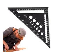 Règle triangulaire de menuisier, Règle triangulaire pour le travail du bois, rapporteur carré en d'aluminium, rapporteur de règle triangulaire en aluminium de haute précision, instrument de