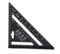 Règle triangulaire de précision, Règle triangulaire en aluminium de 7 pouces, outil menuiserie carrée à chevrons portables, noir