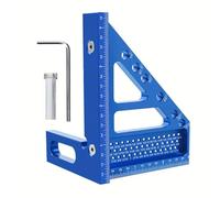 Règle triangulaire en alliage d'aluminium avec angles de 22,5° à 90° pour perçage de ligne verticale parallèle carré, rouge