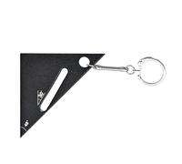 Règle triangulaire en alliage d'aluminium - Petit outil de mesure, règle à angle droit, équerre de charpentier portable | Rapporteur 90/45 degrés Outil de travail du bois, règle compacte en alliage