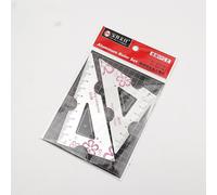 Règle Triangulaire En Alliage D'aluminium Pour Étudiants, Ensemble Métallique De Géométrie, Fournitures De Papeterie Scolaire Et De Bureau, 2 Pièces/Ensemble