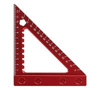 Règle triangulaire en alliage d'aluminium pour le travail du bois avec échelle double face