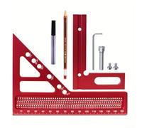 Règle triangulaire en alliage d'aluminium, règle de mesure multi-angle, système de broches réglables pour le travail du bois ou du métal