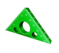 Règle triangulaire en alliage d'aluminium utilisée dans la menuiserie pour le marquage d'angle de 45 degrés et la disposition de ligne droite sur les surfaces en bois (vert)