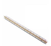 Règle triangulaire en aluminium de 30,5 cm - Règle d'ingénierie - Échelle d'architecte - Règle métallique standard
