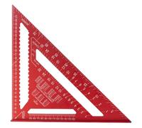 Règle triangulaire en d'aluminium pour le travail du bois - Équerre de charpentier métrique - Guide de sciage pratique - Outil de mise en page robuste pour menuisier, bricolage, construction