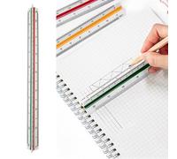 Règle triangulaire en plastique pour architecte, architecte, étudiants, dessinateurs et ingénieurs - 30 cm