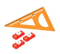 Règle triangulaire isolée multifonctionnelle pour le travail du bois, combinant des bords droits, pour projets d'artisanat, ergonomique et isolée