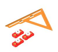 Règle triangulaire isolée multifonctionnelle pour le travail du bois, combinant des bords droits, pour projets d'artisanat, ergonomique et isolée