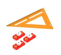 Règle triangulaire isolée multifonctionnelle pour le travail du bois, combinant des bords droits, pour projets d'artisanat, ergonomique et isolée