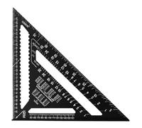 Règle triangulaire - Mesure carrée métrique | Kit d'outils de mise en page pour constructeurs, menuisiers, outils de géométrie mathématiques, règle en métal, outil de mesure de précision pour le