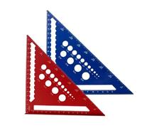Règle triangulaire métrique de 7 pouces, rapporteur d'angle en alliage d'aluminium, règle de mesure carrée métrique de vitesse pour outil de charpentier de menuisier Simple type