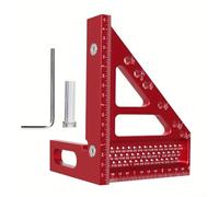 Règle triangulaire multifonctionnelle pour un positionnement précis des forets et une écriture en forme de T (rouge)