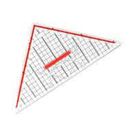 Règle triangulaire - Outils de géométrie mathématiques transparents | Ensemble transparent avec échelles métriques précises en pouces et bords biseautés pour architectes, bureaux, designers et