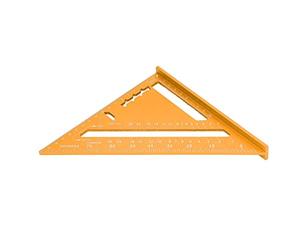 Règle triangulaire pour le travail du bois en alliage d'aluminium, 18,5 cm et 26 cm, outil de mesure à échelle claire pour les projets de menuiserie et l'artisanat de bricolage (Or)