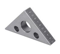 Règle Triangulaire, Règle D'angle en Alliage D'aluminium à 45/90 Degrés, Jauge à Angle Droit Givré de 3,7 X 2,7 X 0,6 Pouces, Appareils de Mesure Du Bois