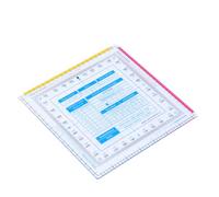 Règle Vectorielle Carrée en Plastique pour Étudiants, Mesure Précise | Traçage et Repères Rapides, Multi-échelle, pour Papier et Panneaux Bois, Pratique en Formation Aéronautique