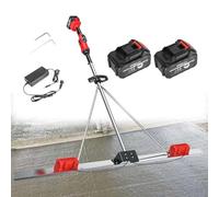 Règle Vibrante Béton Professionnelle Sans Fil, Vibreur Double Moteur 6000RPM Avec Contrôle De Fréquence Et Batterie 25000mAh Pour Finition Béton Sols Garages Et Terrasses(1Battery,150CM)