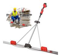 Règle vibrante pour chape électrique avec double fréquence et 9 réglages de vitesse, grattoir en acier inoxydable de 180 cm, batterie 7500 mAh pour outil de construction robuste