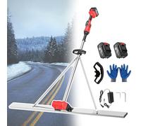 Règle vibrante rechargeable, chape en béton sans fil, lame de 150 cm, design triangulaire à structure fixe, pour sols en béton/coulées de dalles/passerelles/allées, 2BAT