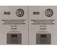 Règlement Concernant Le Transport International Ferroviaire Des Marchandises Dangereuses (Rid) - 2 Volumes