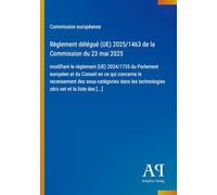 Règlement délégué (UE) 2025/1463 de la Commission du 23 mai 2025: modifiant le règlement (UE) 2024/1735 du Parlement européen et du Conseil en ce qui ... technologies zéro net et la liste des [...]