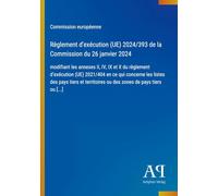 Règlement d'exécution (UE) 2024/393 de la Commission du 26 janvier 2024: modifiant les annexes II, IV, IX et X du règlement d'exécution (UE) 2021/404 ... ou des zones de pays tiers ou [...]