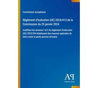 Règlement d'exécution (UE) 2024/413 de la Commission du 25 janvier 2024: modifiant les annexes I et II du règlement d'exécution (UE) 2023/594 ... de lutte contre la peste porcine africaine