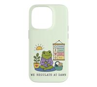 Règlement du Matin Grenouille drôle ergothérapeute Coque pour iPhone 14 Pro