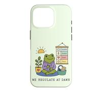 Règlement du Matin Grenouille drôle ergothérapeute Coque pour iPhone 16 Pro