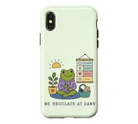 Règlement du Matin Grenouille drôle ergothérapeute Coque pour iPhone X/XS