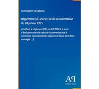 Règlement (UE) 2025/130 de la Commission du 28 janvier 2025: modifiant le règlement (CE) no 865/2006 à la suite d'évolutions dans le cadre de la ... espèces de faune et de flore sauvages [...]