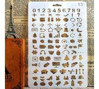 Règles Alphabet Anglais Numéro Bricolage Scrapbook Dessin Modèle Règle De Mesure Pochoir Fournitures Scolaires De Bureau - Type White 13