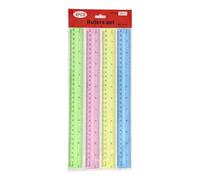 Règles claires colorées de 12 pouces, échelles en pouces et en centimètres, règle de dessin, outil de mesure de dessin mathématique, ensemble pour étudiants 4 pièces