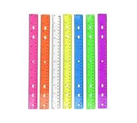 Règles Colorées De 12 Pouces Avec Règle Mathématique De Trou