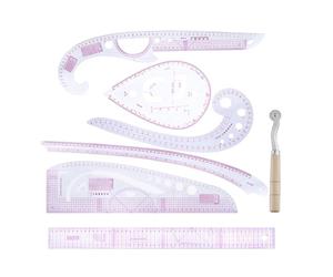 Règles de , accessoires de coupe et matelassage | Lot de 7 règles de mesure pour tissus et vêtements pour débutants, couturiers, designers, crochets, travaux manuels